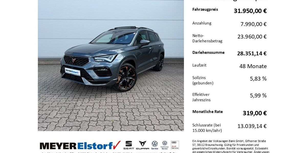Cupra Ateca 33.400 km 31.950 &euro; Neu Wulmstorf 21629