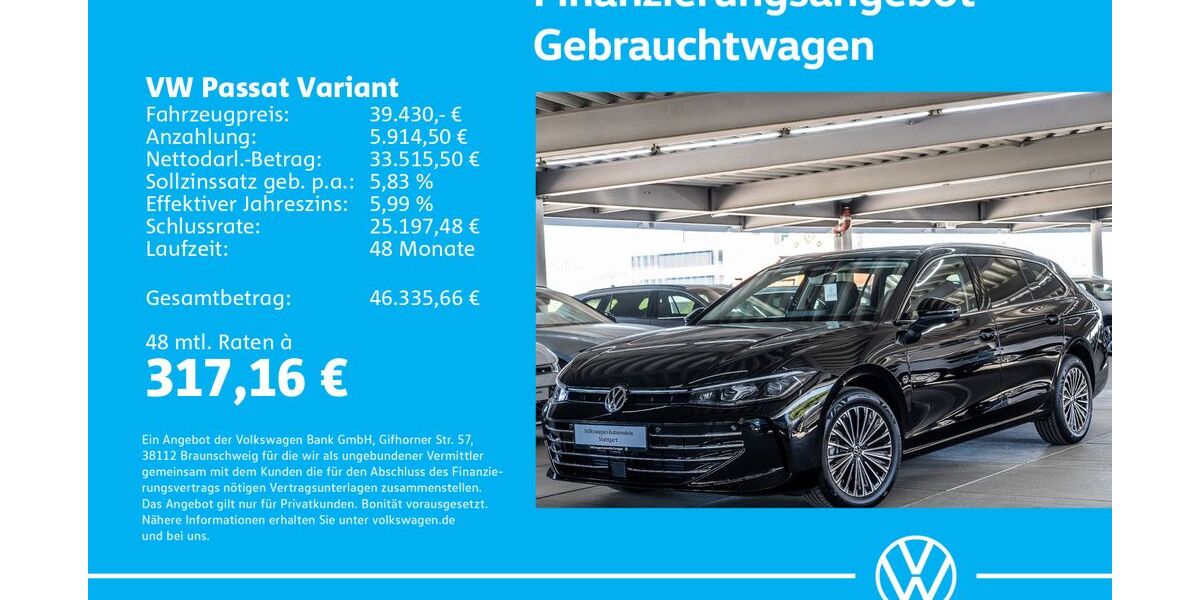 VW Passat Variant 1.505 km 39.230 &euro; Stuttgart-Wangen 70188