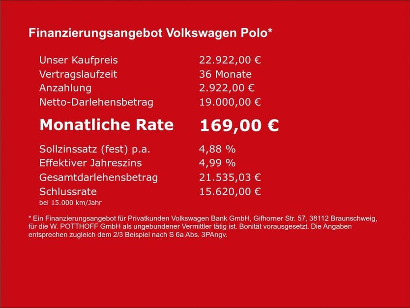 VW Polo 8.699 km 22.922 € Hamm 59075