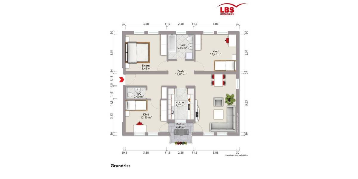 Etagenwohnung Bad Saulgau - 4 Zimmer, 87 m&sup2;, 249.000&euro; | Angebot:26188255