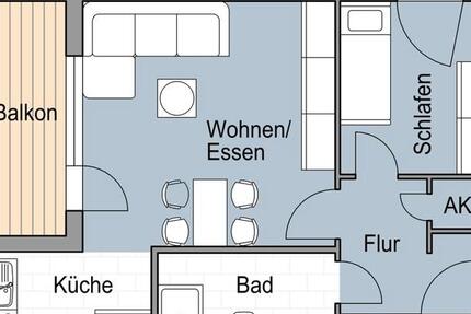 1,5 Zimmerwohnung mit Balkon