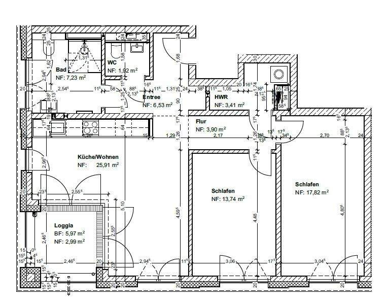 Etagenwohnung Hannover Döhren - 3 Zimmer, 84 m&sup2;, 1.240&euro; | Angebot:24594300
