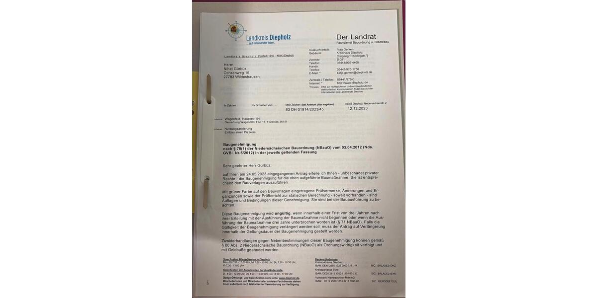 Pizzeria Imbiss Büro - Ladenfläche in Wagenfeld zu vermieten zimmer