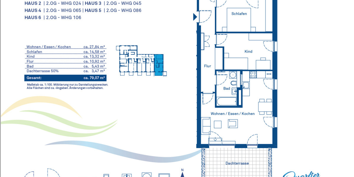 Etagenwohnung Manching - 3 Zimmer, 79 m&sup2;, 950&euro; | Angebot:26851430