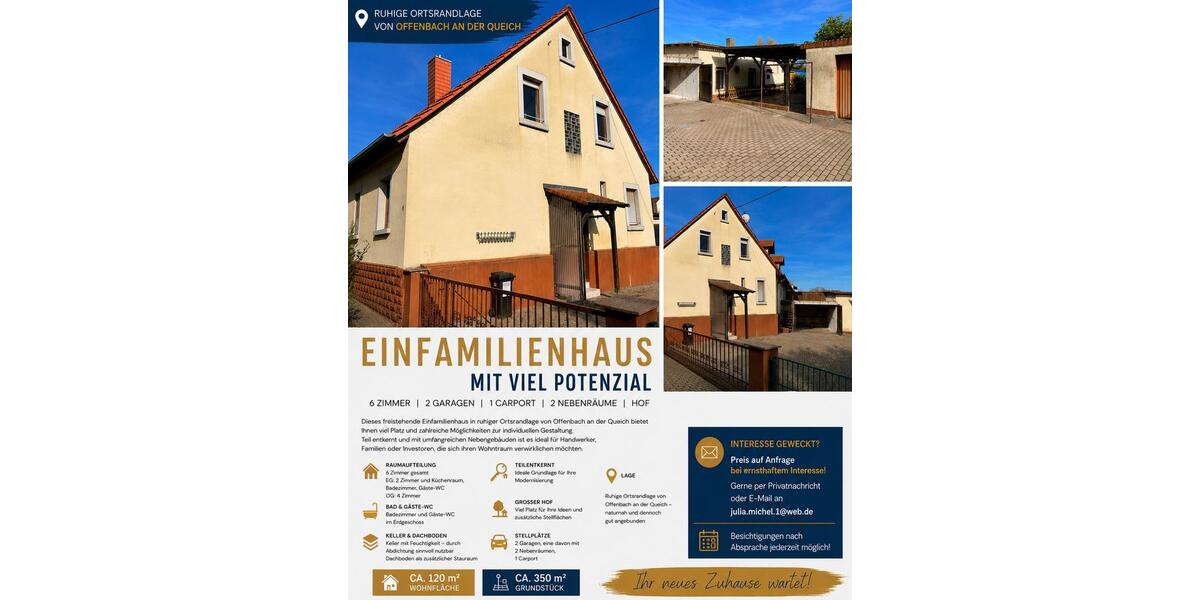 Einfamilienhaus Offenbach an der Queich - 6 Zimmer, 120 m&sup2;, 370.000&euro; | Angebot:26940424