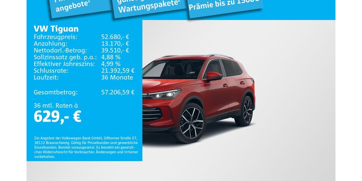 VW Tiguan 3.000 km 52.680 &euro; München 81669