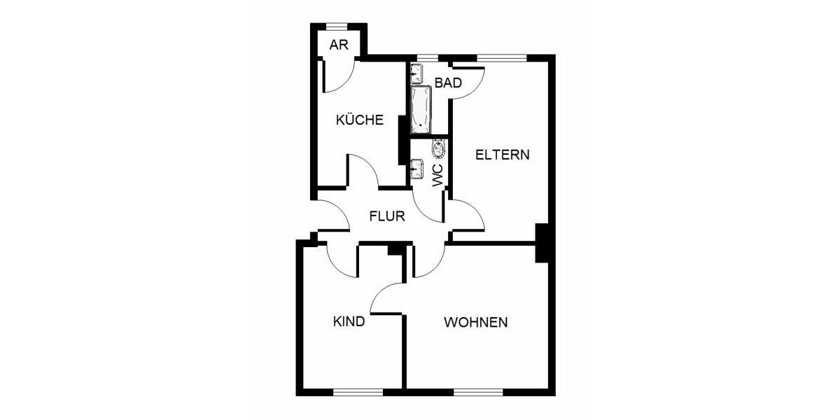 Etagenwohnung Worms - 3 Zimmer, 68 m&sup2;, 649&euro; | Angebot:26335958