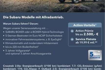 Subaru Forester 1.500 km 48.490 &euro; Elzach 79215