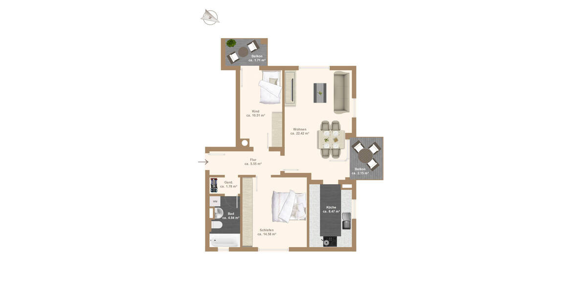 Etagenwohnung Bischofswerda - 3 Zimmer, 72 m&sup2;, 94.000&euro; | Angebot:26117724