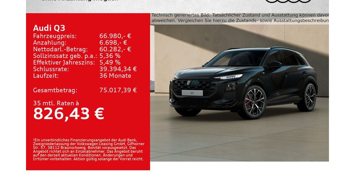 Audi Q3 12.500 km 66.980 &euro; Würzburg 97076