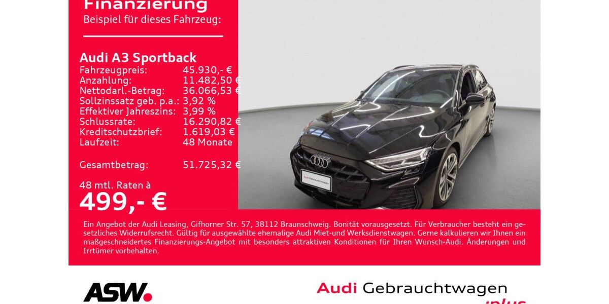 Audi A3 6.990 km 45.930 &euro; Heilbronn 74074