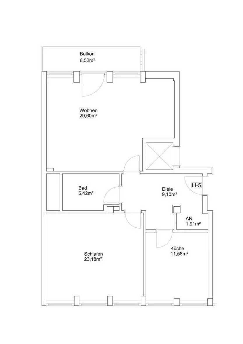 Sanierte 2-Zi.-Whg. inkl. hochwertiger Einbauküche und Balkon 2 zimmer