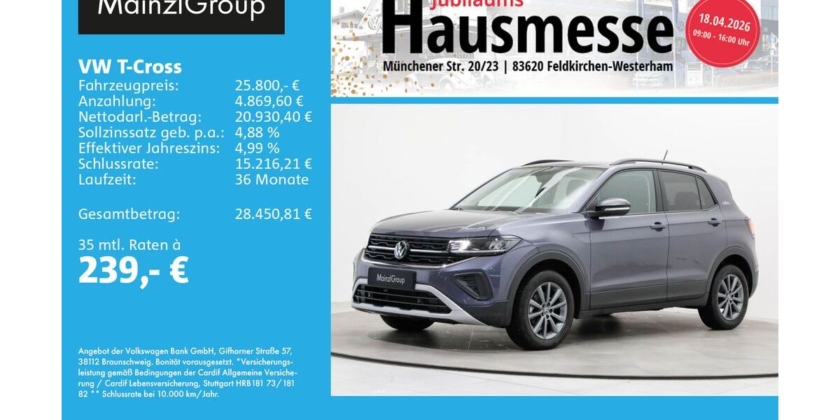VW T-Cross 9.900 km 24.900 &euro; Feldkirchen-Westerham 83620