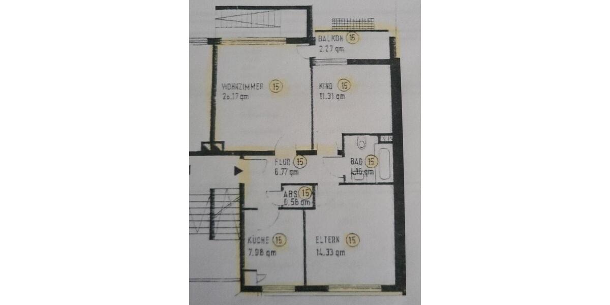 Etagenwohnung Idar-Oberstein Oberstein - 3 Zimmer, 68 m&sup2;, 680&euro; | Angebot:26384587