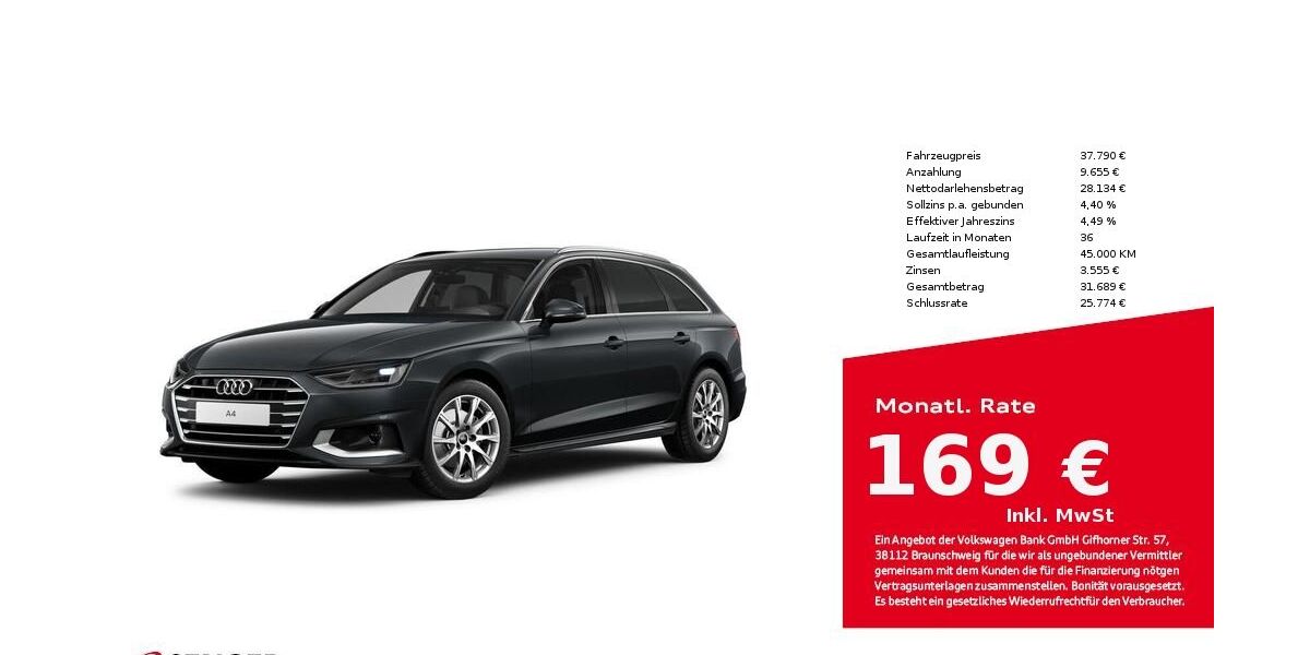 Audi A4 1.111 km 37.790 &euro; Münster 48153