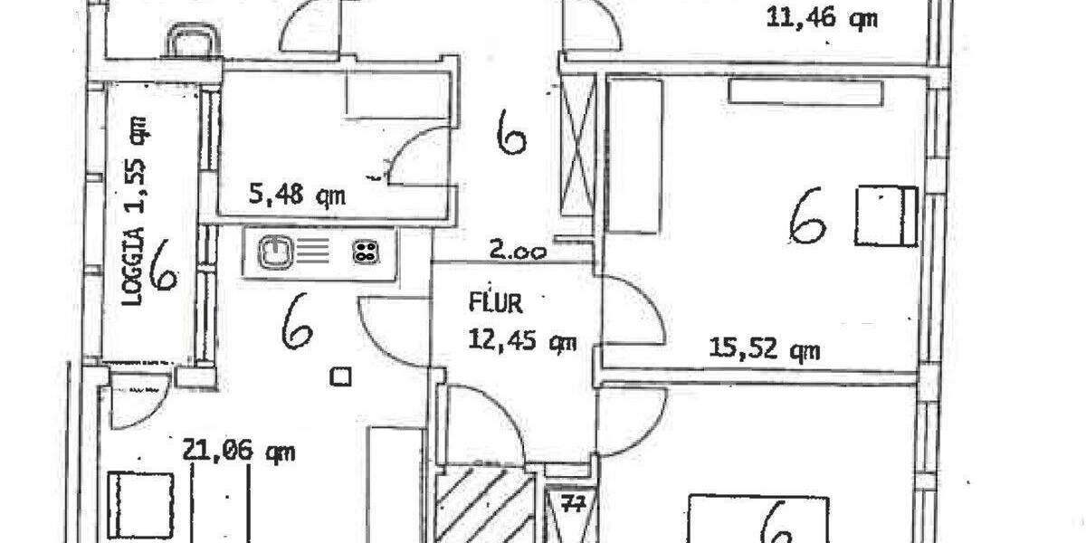 VERMIETETE EIGENTUMSWOHNUNG MIT LOGGIA UND STELLPLATZ SUCHT NEUEN EIGENTÜMER 4 zimmer