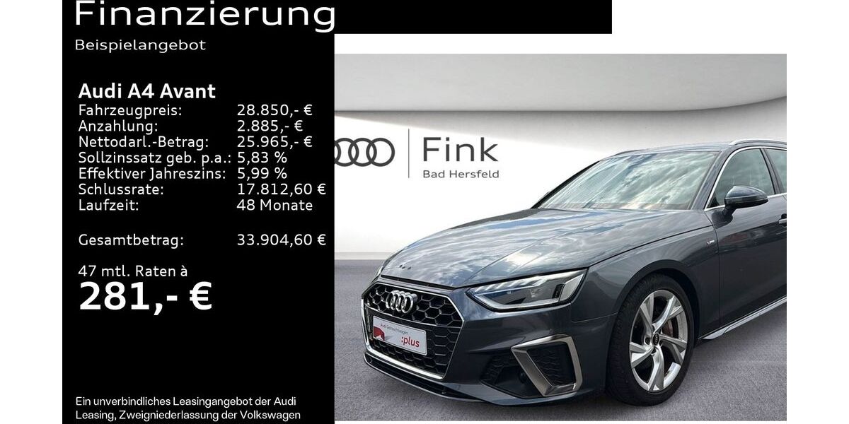 Audi A4 43.587 km 28.850 &euro; Bad Hersfeld 36251