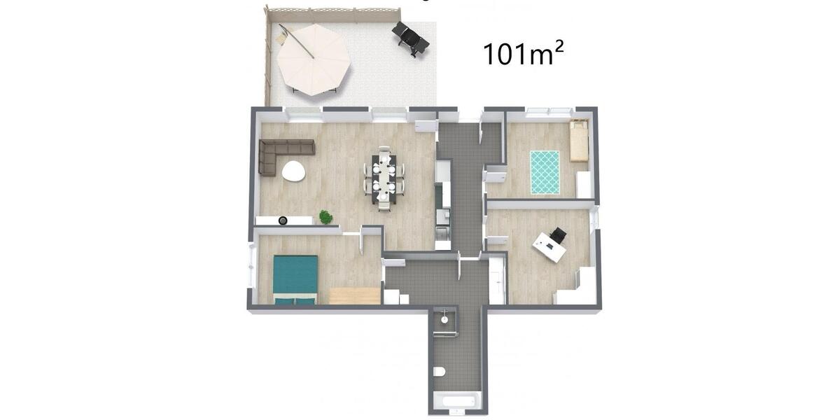 Erdgeschoßwohnung Ralingen - 4 Zimmer, 101 m&sup2;, 1.000&euro; | Angebot:25362452