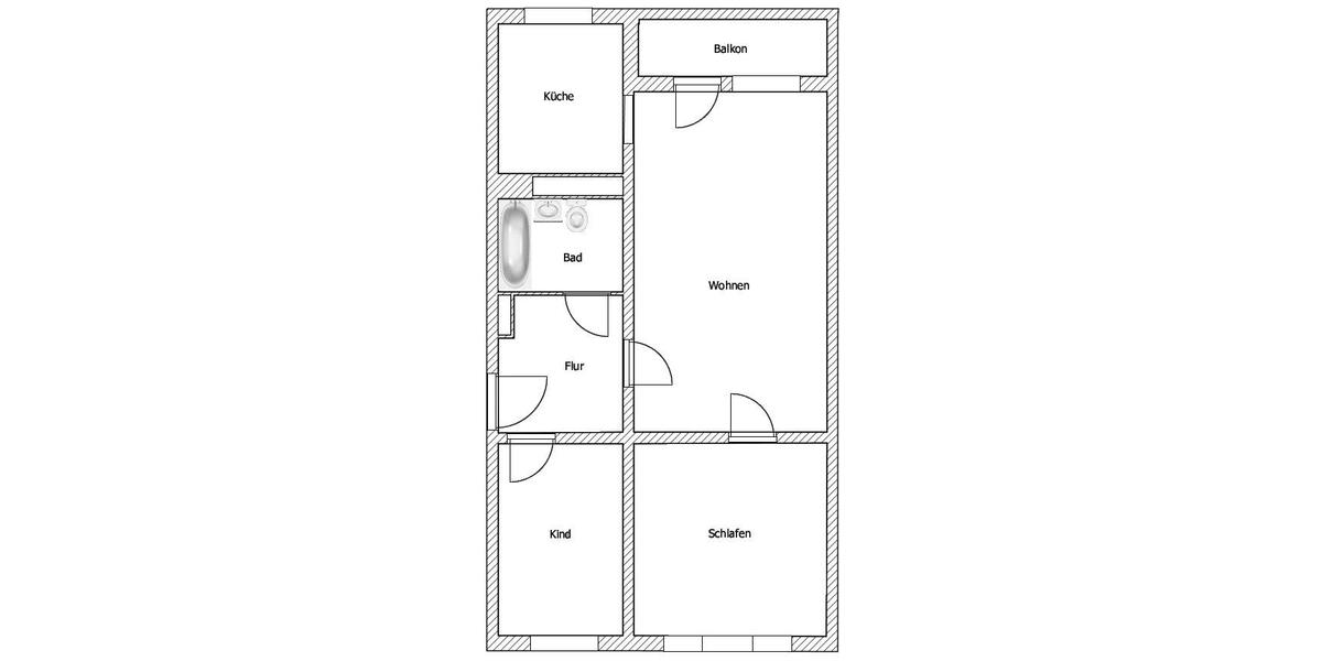 Etagenwohnung Brand-Erbisdorf Erbisdorf - 3 Zimmer, 57 m&sup2;, 310&euro; | Angebot:25977805