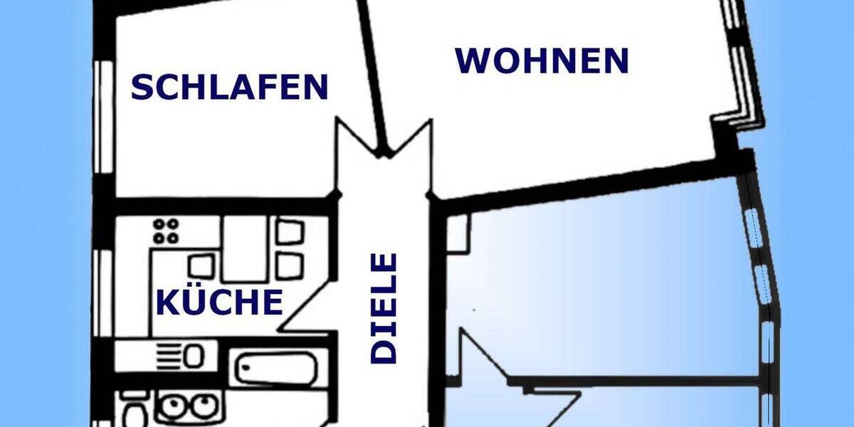 Etagenwohnung Greiz - 2 Zimmer, 61 m&sup2;, 49.000&euro; | Angebot:22665361