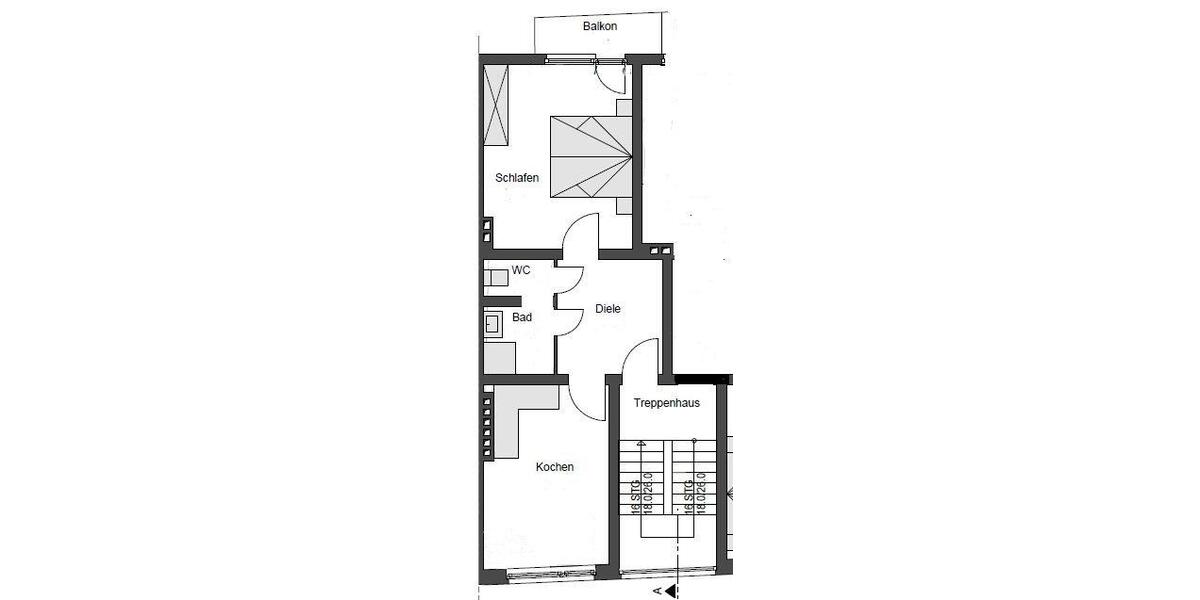 Etagenwohnung Aachen Aachen-Mitte - 2 Zimmer, 42 m&sup2;, 535&euro; | Angebot:26022985