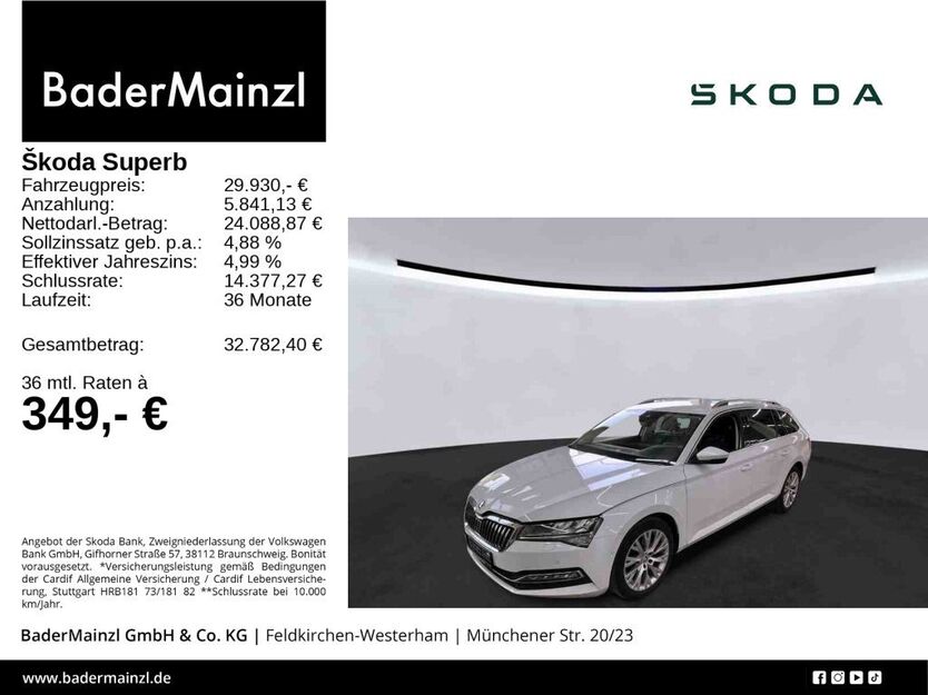 Skoda Superb 57.250 km 29.930 € Feldkirchen/Westerham 83620