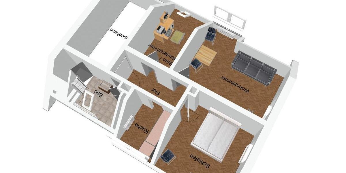 Dachgeschoßwohnung Gunzenhausen - 3 Zimmer, 50 m&sup2;, 182.000&euro; | Angebot:26716794