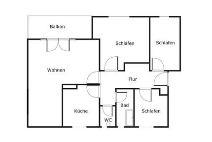 4-Zimmer Wohnung mit Balkon im Erdgeschoss