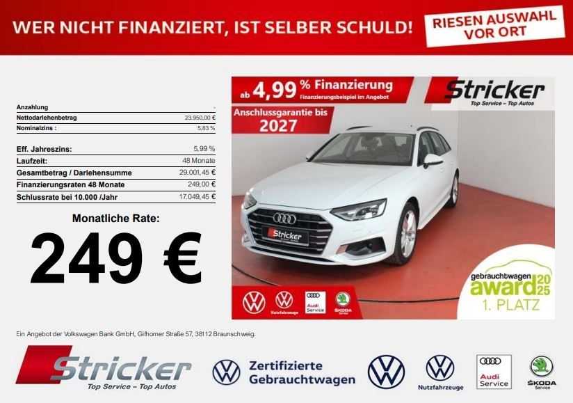 Audi A4 68.448 km 23.949 &euro; Detmold 32760