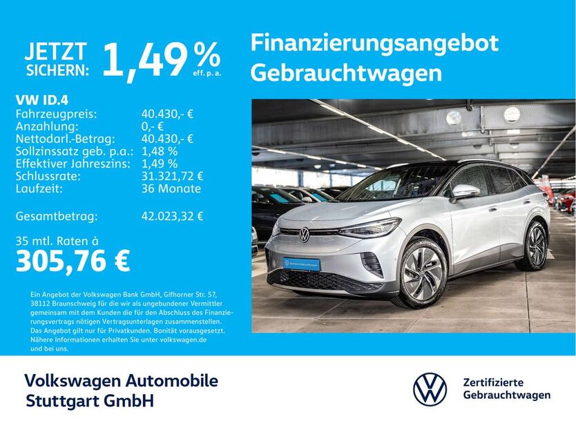 VW ID.4 15.047 km 40.430 € Stuttgart-Feuerbach 70469