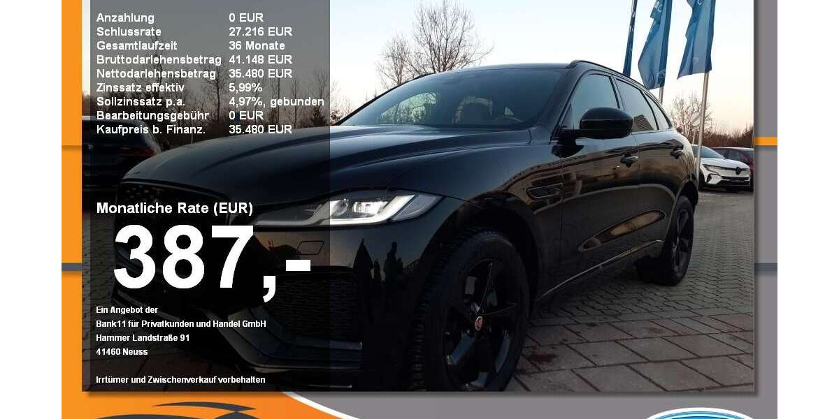 Jaguar F-Pace 55.000 km 34.980 &euro; Neustadt a. d. Donau 93333