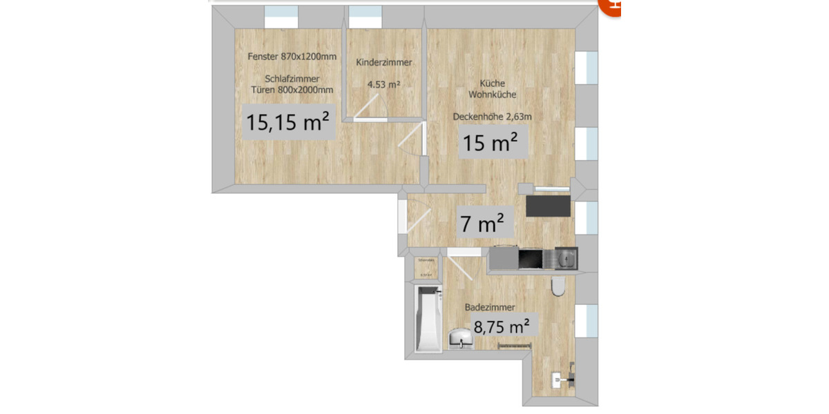 Erdgeschoßwohnung Dippoldiswalde - 2.5 Zimmer, 50 m&sup2;, 378&euro; | Angebot:24740212