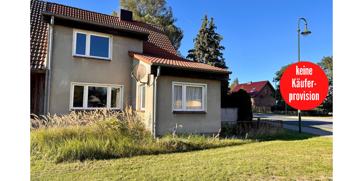 HORN IMMOBILIEN++ Doppelhaushälfte in Rossow, sanierungsbedürftig mit kleinem Garten - Doppelhaushälfte Rossow | Angebot:23118360