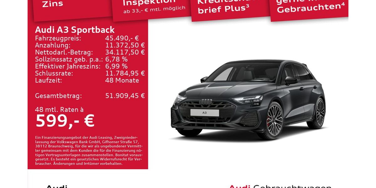 Audi A3 18.076 km 45.490 &euro; Dresden 01067