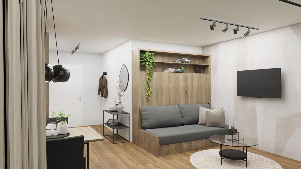 Erdgeschoßwohnung Ulm - 1 Zimmer, 31 m&sup2;, 1.010&euro; | Angebot:25264086