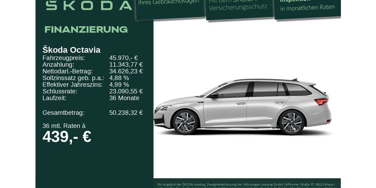 Skoda Octavia 6.819 km 43.030 &euro; Neu-Ulm 89231