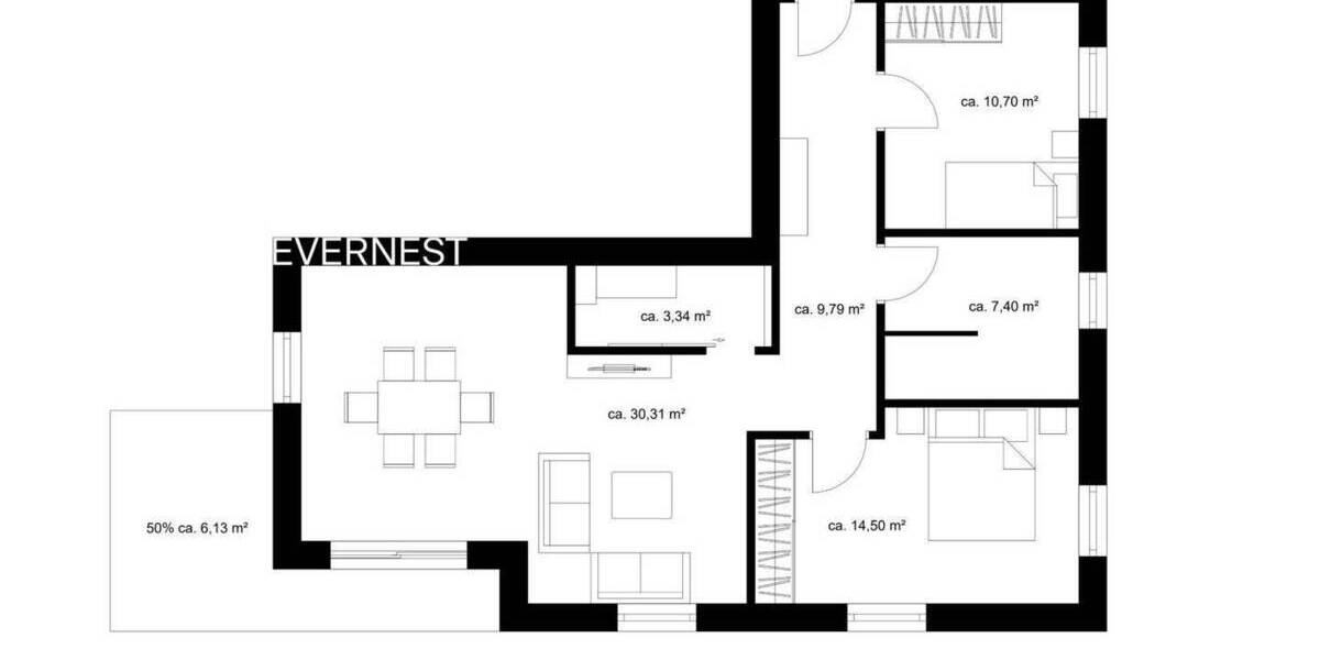 Etagenwohnung Bad Zwischenahn Bad Zwischenahn II - 3 Zimmer, 82 m&sup2;, 405.000&euro; | Angebot:25644909