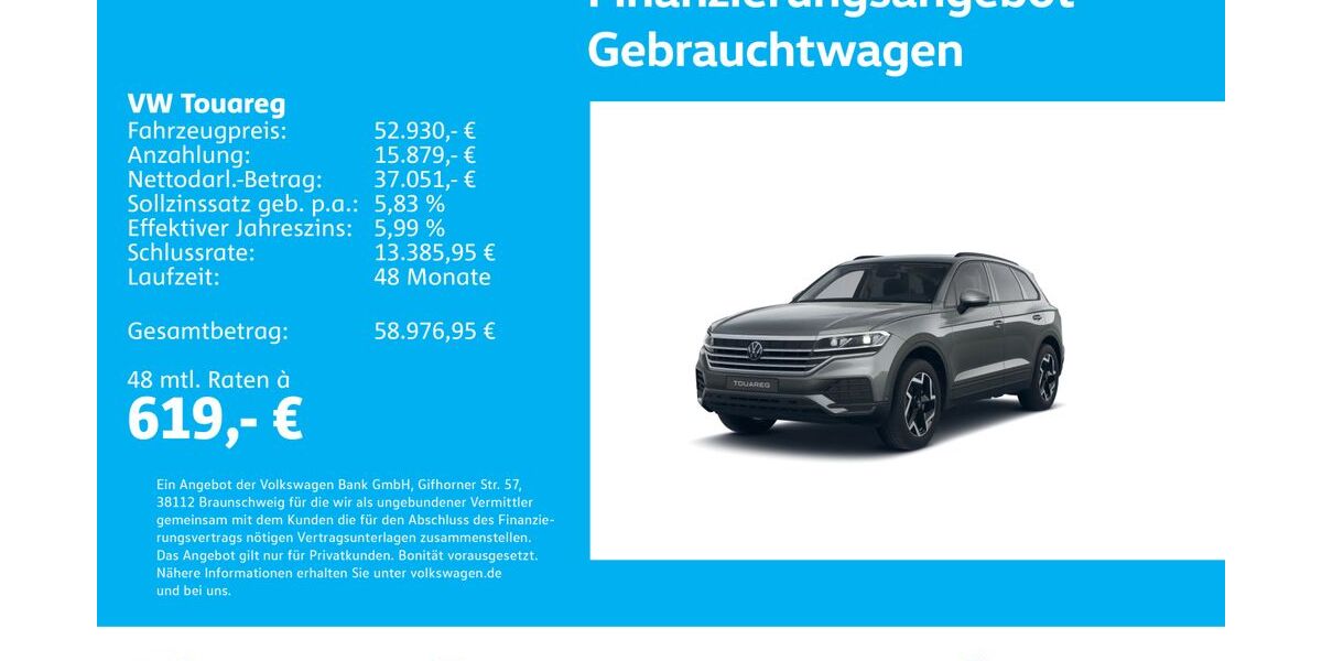VW Touareg 18.206 km 52.930 &euro; Stuttgart-Feuerbach 70469
