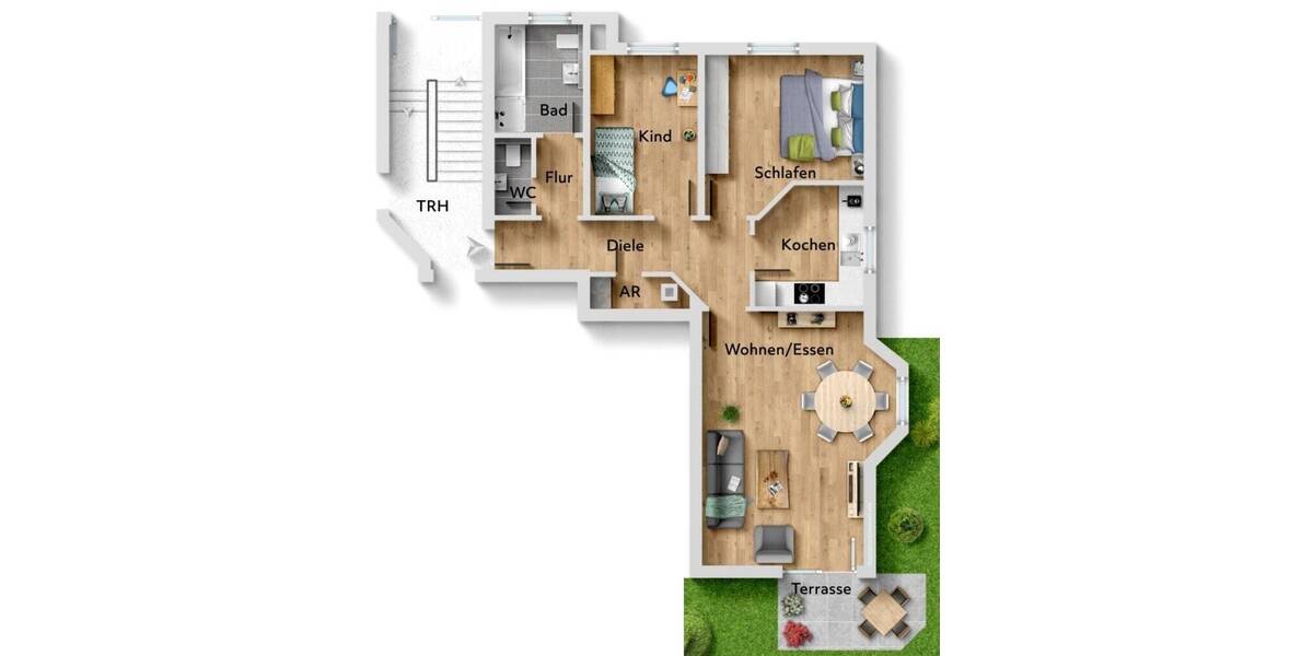Etagenwohnung Wiesloch Baiertal - 3 Zimmer, 80 m&sup2;, 320.000&euro; | Angebot:26291533