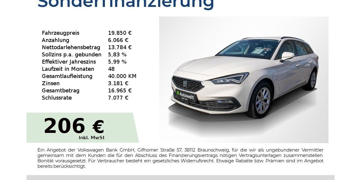 Seat Leon 57.350 km 19.850 &euro; Nürnberg 90431