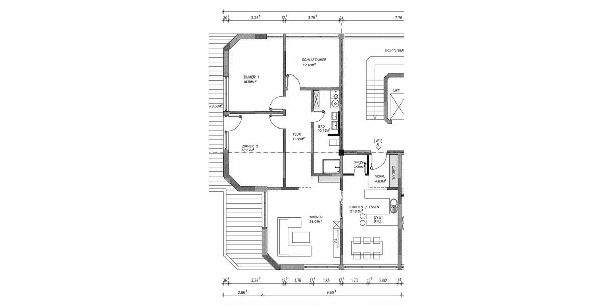 Etagenwohnung Burghausen - 4 Zimmer, 135 m&sup2;, 650.000&euro; | Angebot:25900908