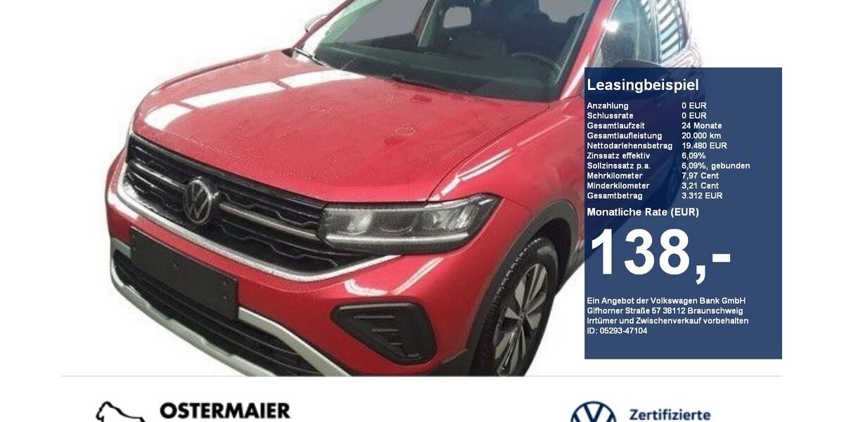 VW T-Cross 8.490 km 19.480 &euro; Vilsbiburg 84137