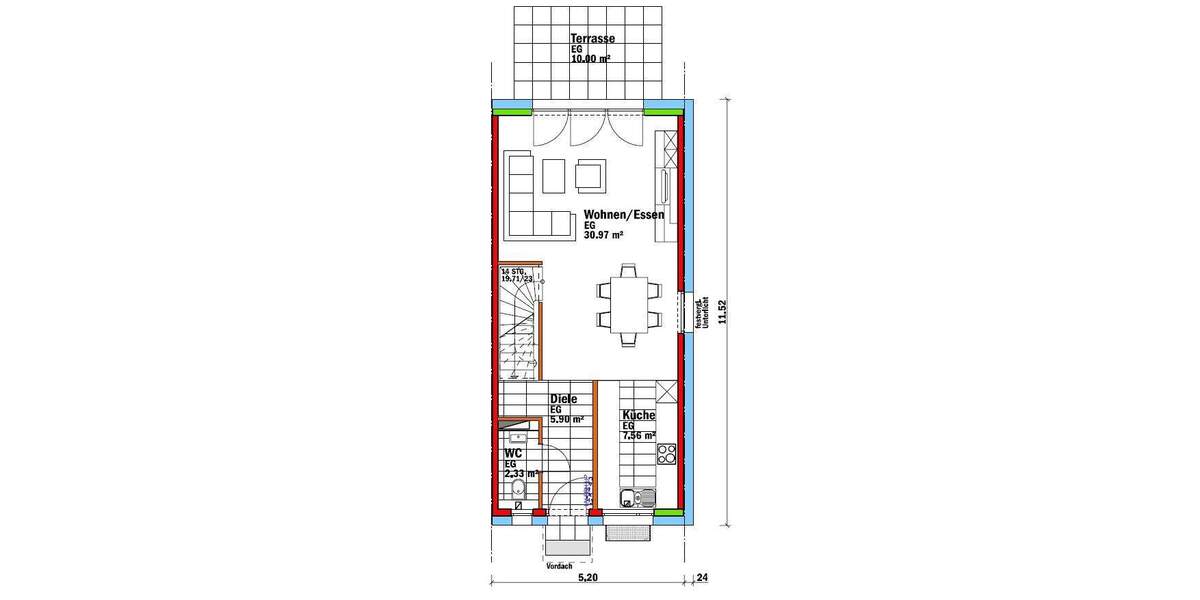 Reihenendhaus Stuttgart Plieningen - 5 Zimmer, 124 m&sup2;, 772.200&euro; | Angebot:25704343