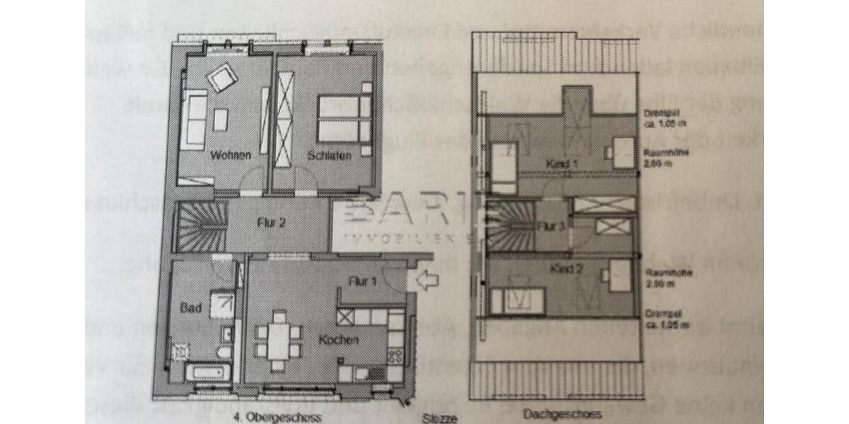 Dachgeschoßwohnung Dresden Altstadt - 4 Zimmer, 111 m&sup2;, 1.650&euro; | Angebot:25397195