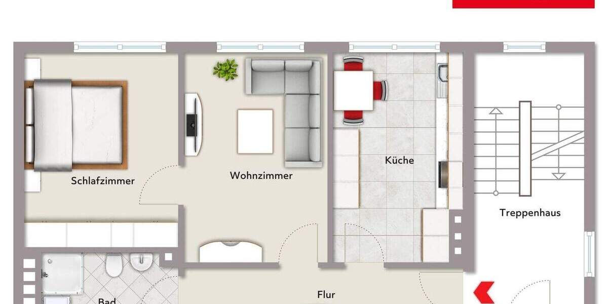 Etagenwohnung Gladbeck Mitte - 2 Zimmer, 60 m&sup2;, 450&euro; | Angebot:25410146