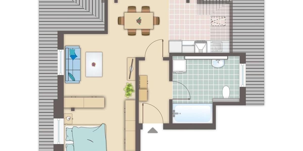 Dachgeschoßwohnung Zwickau - 1 Zimmer, 38 m&sup2;, 240&euro; | Angebot:25977801