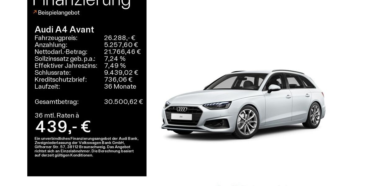 Audi A4 65.700 km 26.288 &euro; Mühlheim 63165