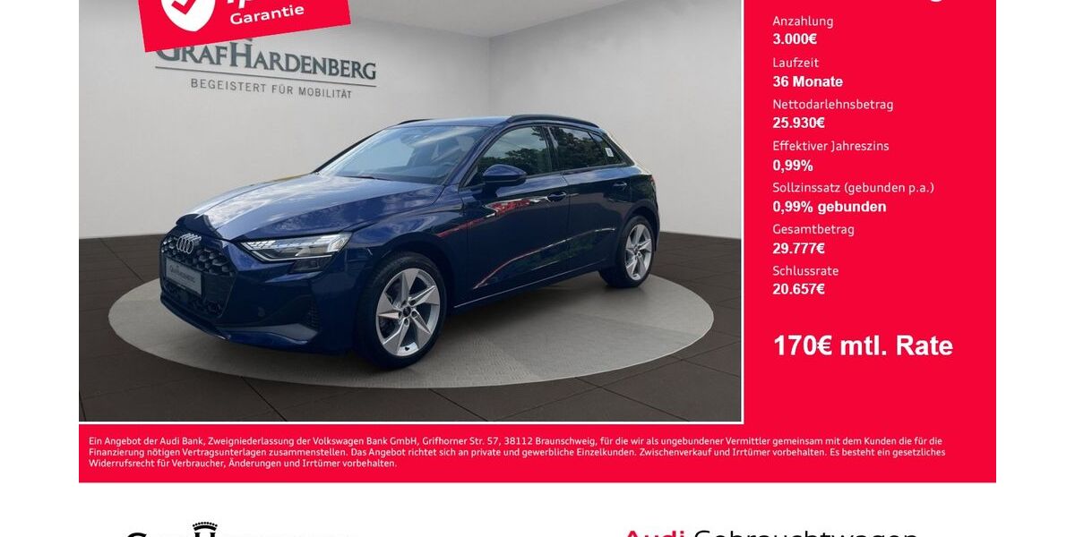 Audi A3 7.200 km 26.790 &euro; Überlingen 88662