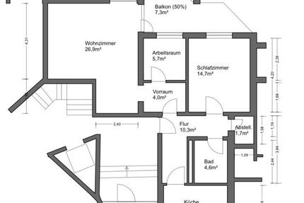 Wohnung Kenzingen - 3 Zimmer, 84 m&sup2;, 1.190&euro; | Angebot:26342853