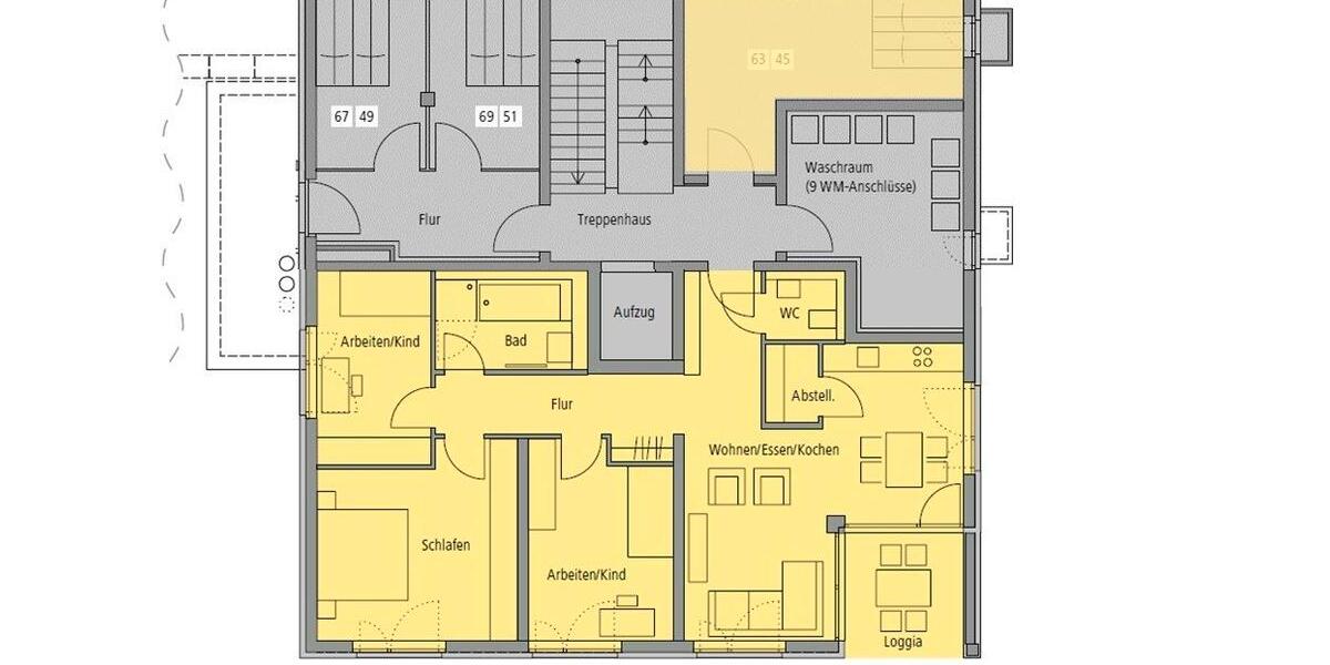 Erdgeschoßwohnung Aalen Unterkochen - 4 Zimmer, 94 m&sup2;, 419.000&euro; | Angebot:27009010